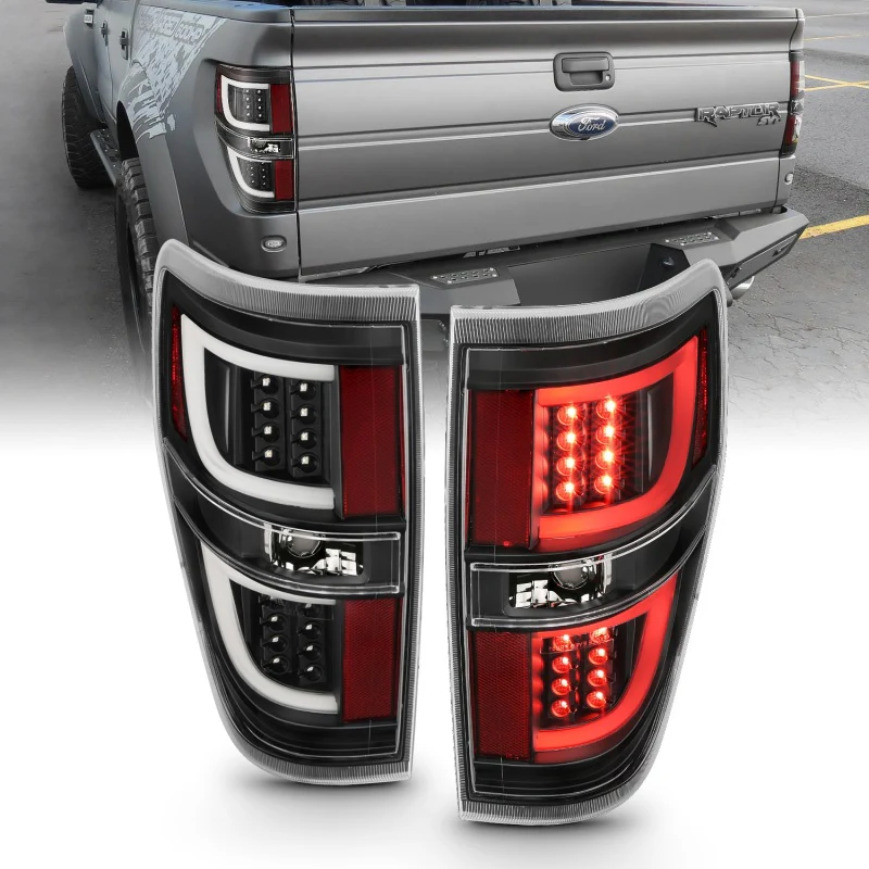 ANZO 2009-2013 Ford F-150 LED Taillights Black - Image 2