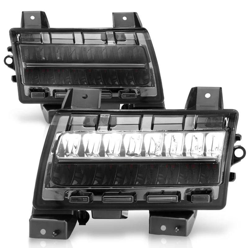 ANZO 2018-2021 Jeep Wrangler LED Side Markers Chrome Housing Smoke Lens w/ Seq. Signal Sport Bulb - Image 5