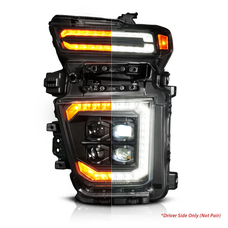 ANZO Z-Series 20-23 Chevy Silverado 2500/3500 Z-Series Full LED Proj Headlights Black - Driver Side - Image 9