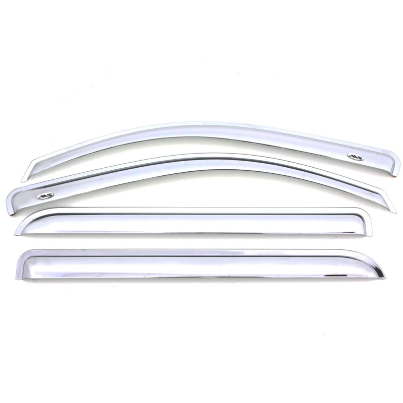 AVS 07-18 Toyota Tundra Crewmax Ventvisor Outside Mount Front & Rear Window Deflectors 4pc - Chrome - Image 4