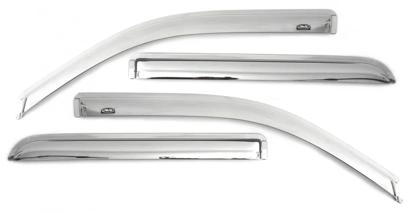 AVS 10-17 Chevy Equinox Ventvisor Outside Mount Front & Rear Window Deflectors 4pc - Chrome - Image 2