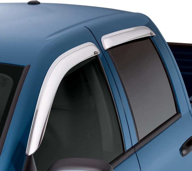 AVS 10-17 Chevy Equinox Ventvisor Outside Mount Front & Rear Window Deflectors 4pc - Chrome - Image 3
