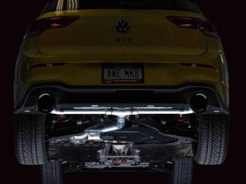 AWE Tuning 2022 VW GTI MK8 Touring Edition Exhaust - Diamond Black Tips - Image 5