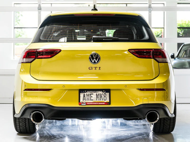 AWE Tuning 2022 VW GTI MK8 Track Edition Exhaust - Chrome Silver Tips - Image 2