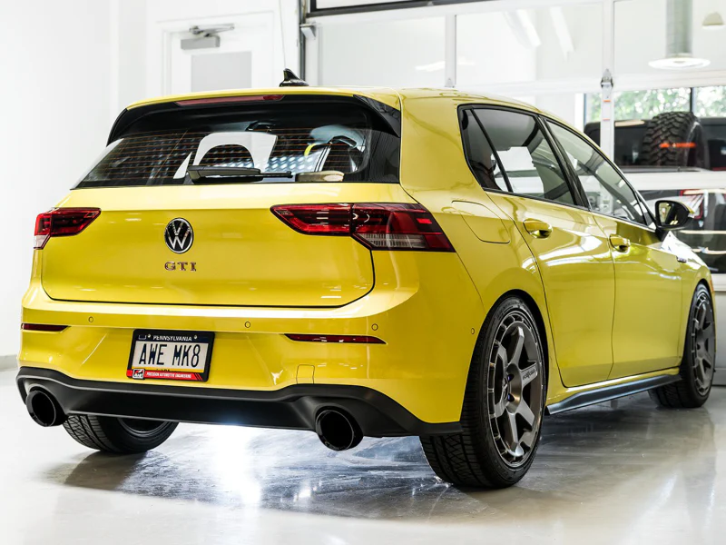 AWE Tuning 2022 VW GTI MK8 Track Edition Exhaust - Diamond Black Tips - Image 2