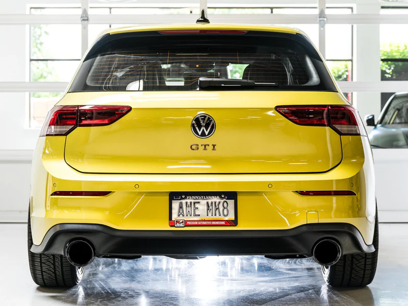 AWE Tuning 2022 VW GTI MK8 Track Edition Exhaust - Diamond Black Tips - Image 3