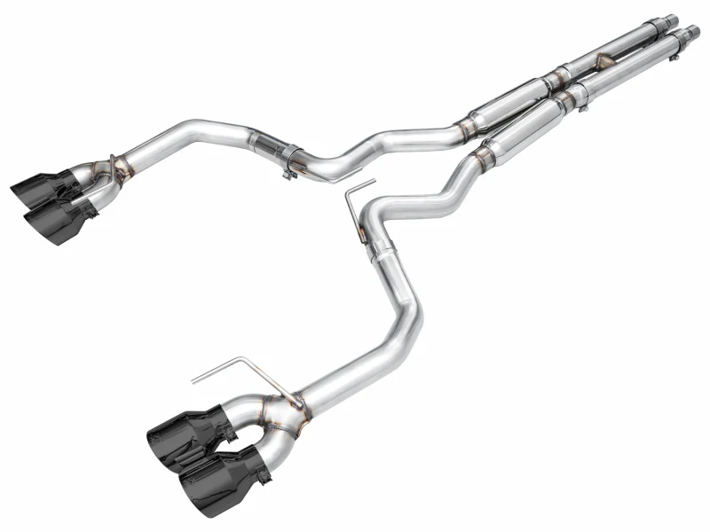 AWE 2024 Ford Mustang Dark Horse S650 RWD Track Edition Cat-Back Exhaust w/ Quad Diamond Black Tips