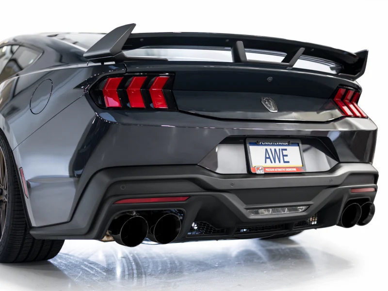 AWE 2024 Ford Mustang Dark Horse S650 RWD Track Edition Cat-Back Exhaust w/ Quad Diamond Black Tips - Image 11