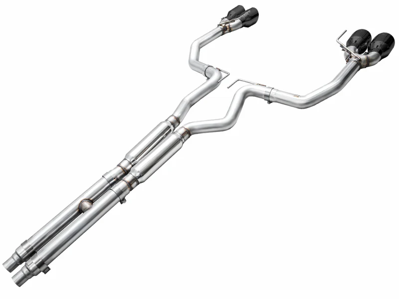 AWE 2024 Ford Mustang Dark Horse S650 RWD Track Edition Cat-Back Exhaust w/ Quad Diamond Black Tips - Image 13