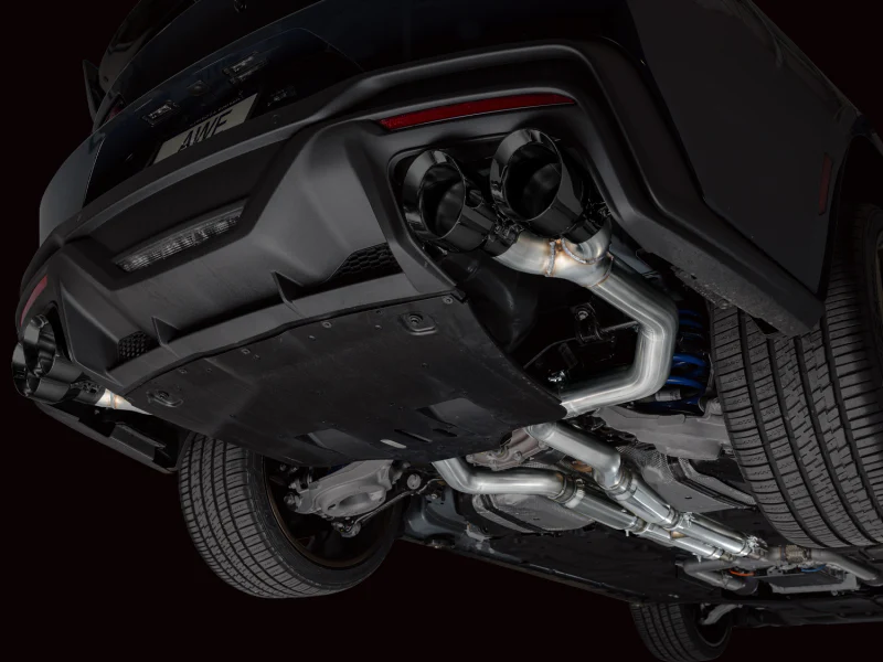 AWE 2024 Ford Mustang Dark Horse S650 RWD Track Edition Cat-Back Exhaust w/ Quad Diamond Black Tips - Image 5
