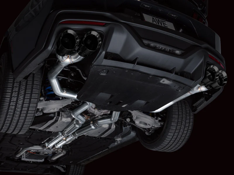 AWE 2024 Ford Mustang Dark Horse S650 RWD Track Edition Cat-Back Exhaust w/ Quad Diamond Black Tips - Image 6