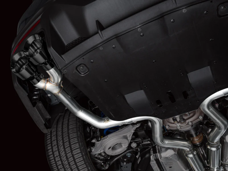 AWE 2024 Ford Mustang Dark Horse S650 RWD Track Edition Cat-Back Exhaust w/ Quad Diamond Black Tips - Image 8