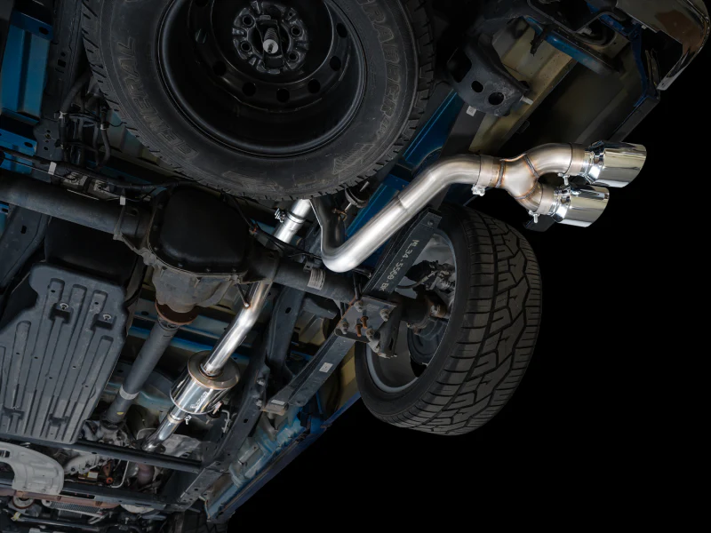 AWE Tuning 21-25 Ford F150 (14th Gen Reg Cab) Cat-Back Exhaust - 4.5in Dual Side Exit Chrome Tips - Image 5