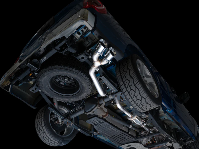 AWE Tuning 21-25 Ford F150 (14th Gen Reg Cab) Cat-Back Exhaust - 4.5in Dual Side Exit Chrome Tips - Image 8