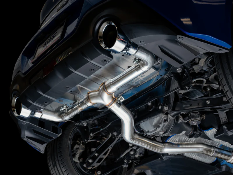 AWE Tuning Subaru BRZ/ Toyota GR86/ Toyota 86 Track Edition Cat-Back Exhaust- Chrome Silver Tips - Image 4