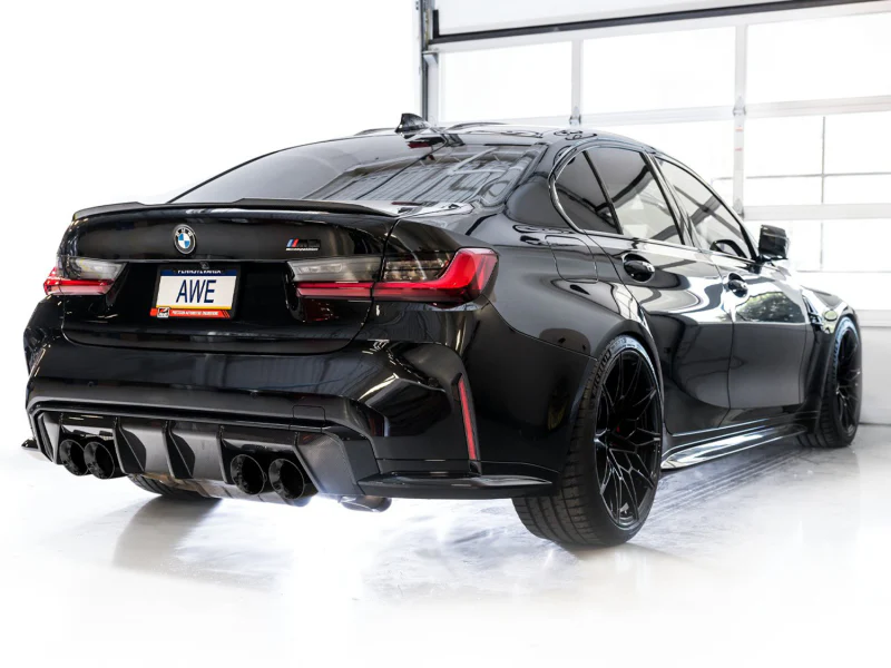 AWE Tuning SwitchPath Cat-Back Exhaust for BMW G8X M3/M4 - Diamond Black Tips - Image 3