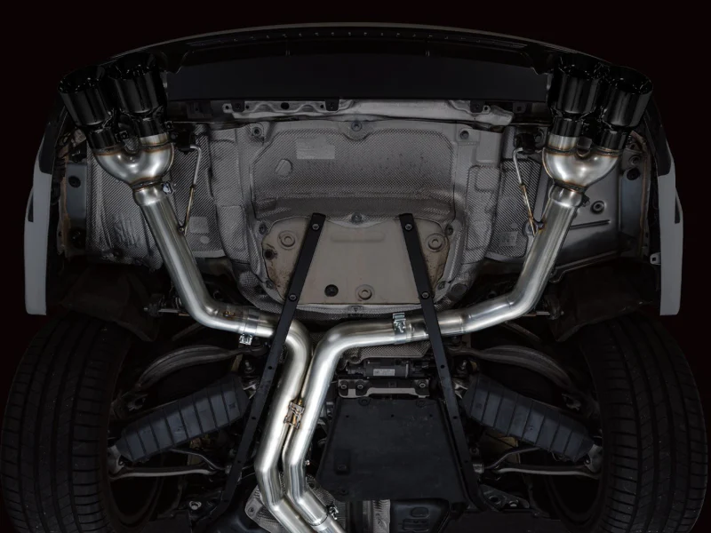 AWE Tuning 19-23 Audi C8 S6/S7 2.9T V6 AWD Track Edition Exhaust - Diamond Black Tips - Image 2