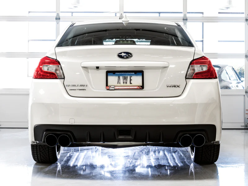 AWE Tuning 2015+ Subaru WRX VA Sedan Touring Edition Exhaust - Diamond Black Tips (102mm) - Image 2