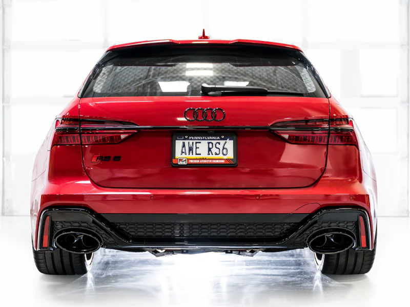 AWE Tuning 21-23 Audi C8 RS6/RS7 SwitchPath Cat-Back Exhaust - Diamond Black Tips - Image 3