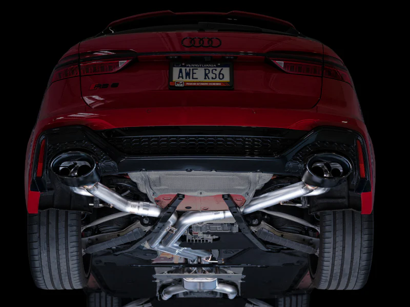 AWE Tuning 21-23 Audi C8 RS6/RS7 SwitchPath Cat-Back Exhaust - Diamond Black Tips - Image 6