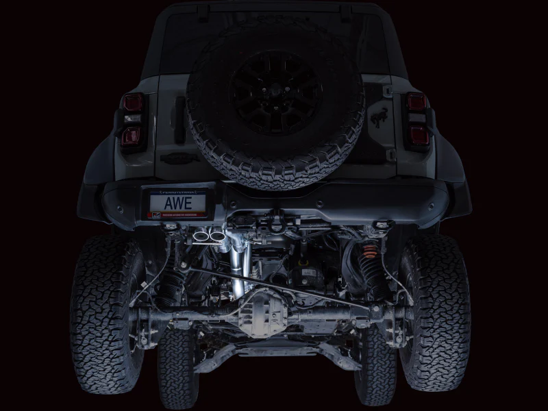 AWE Tuning 22-24 Ford Bronco Raptor 4WD Dual BashGuards Cat-Back SwitchPath Exhaust (No Tips) - Image 8