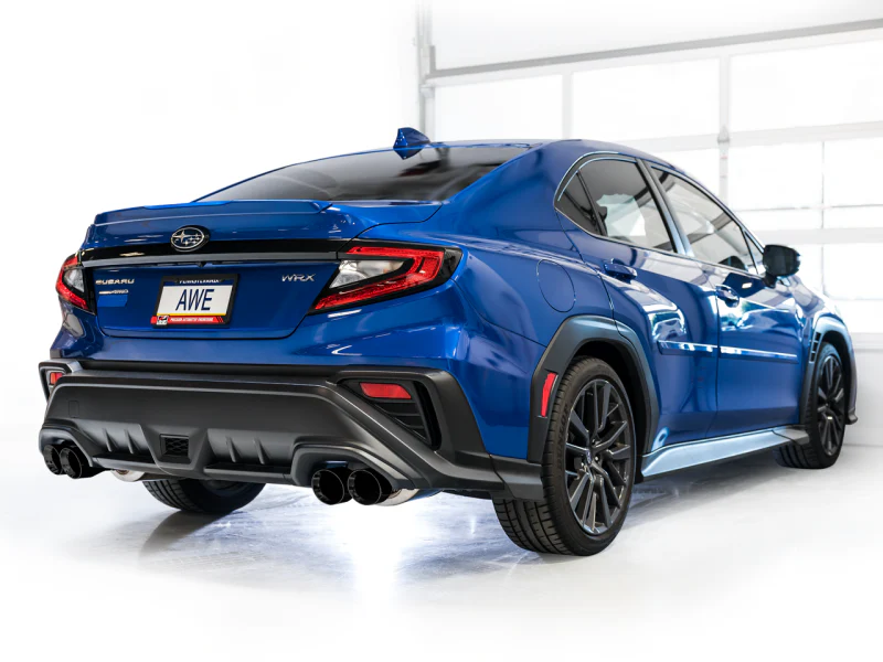 AWE Tuning 22-25 Subaru VB WRX Touring Edition Axle-Back Exhaust - Diamond Black Tips - Image 8