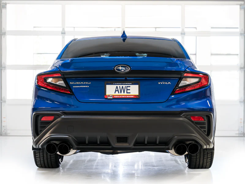 AWE Tuning 22-25 Subaru VB WRX Track Edition Axle-Back Exhaust - Diamond Black Tips - Image 7