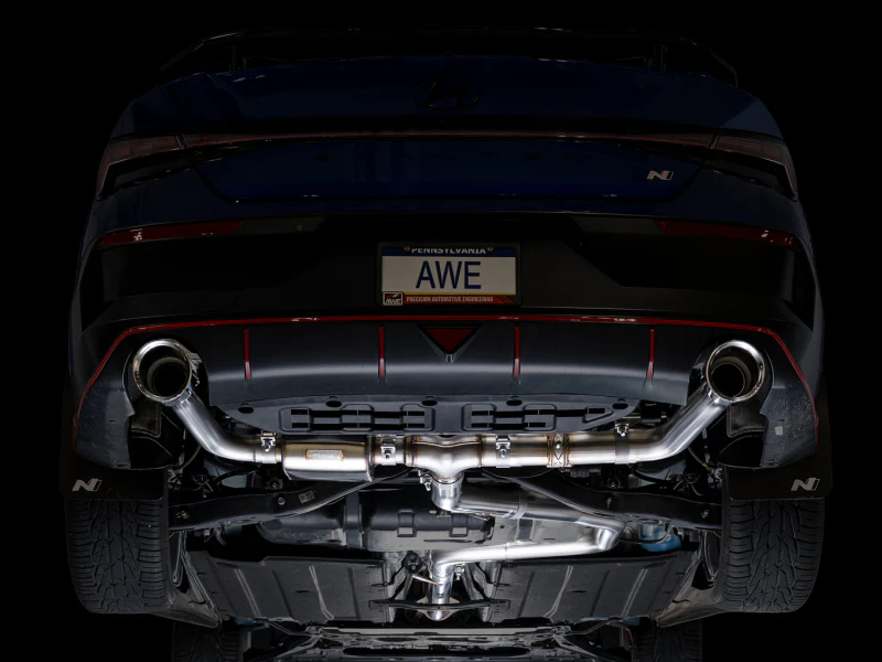 AWE Tuning 22-26 Hyundai Elantra N SwitchPath Cat-Back Exhaust - Chrome Silver Tips - Image 10