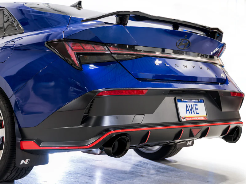 AWE Tuning 22-26 Hyundai Elantra N Track Edition Cat-Back Exhaust - Diamond Black Tips - Image 5