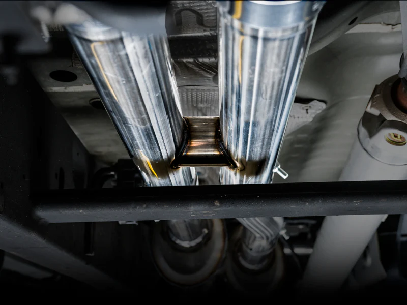 AWE Tuning 4th Gen GM 1500 6.2L 0FG Cat-Back Split Rear Exit (w/ Bumper Cutouts) - Quad Chrome Tips - Image 12