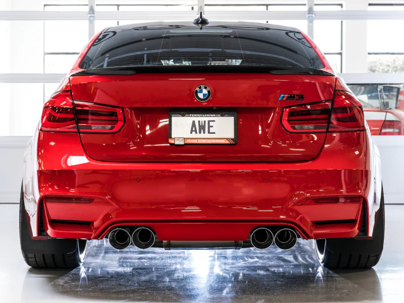 AWE Tuning BMW F8X M3/M4 SwitchPath Cat-Back Exhaust - Diamond Black Tips - Image 5