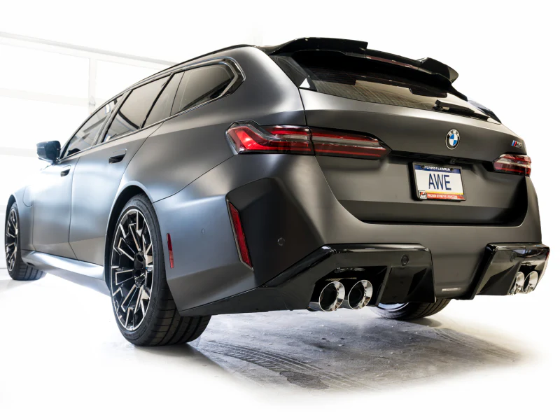 AWE Tuning BMW G90/G99 M5 Track Edition Cat-Back Exhaust - Chrome Silver Tips - Image 14