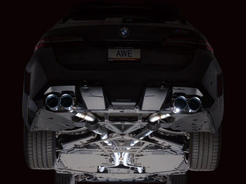AWE Tuning BMW G90/G99 M5 Track Edition Cat-Back Exhaust - Chrome Silver Tips - Image 17