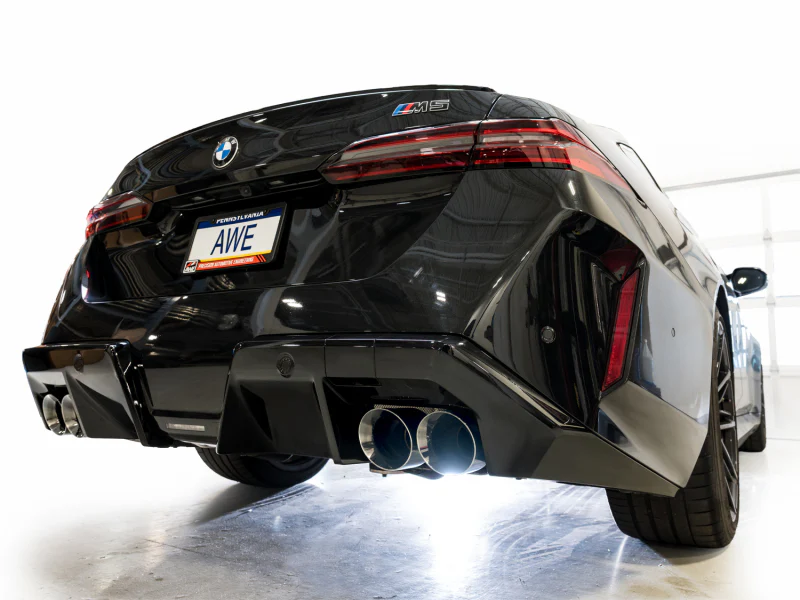 AWE Tuning BMW G90/G99 M5 Track Edition Cat-Back Exhaust - Chrome Silver Tips - Image 8