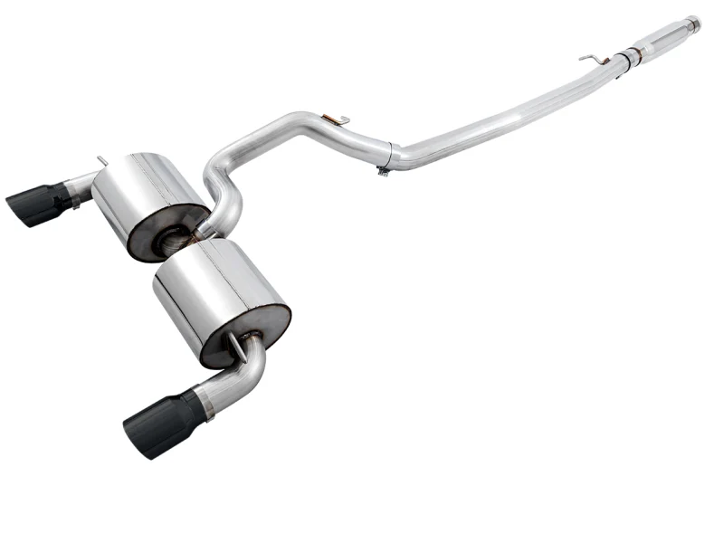 AWE Tuning Ford Focus RS Touring Edition Cat-Back Exhaust - Resonated - Diamond Black Tips