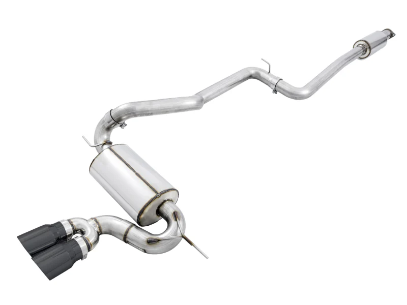 AWE Tuning Ford Focus ST Touring Edition Cat-Back Exhaust - Resonated - Diamond Black Tips