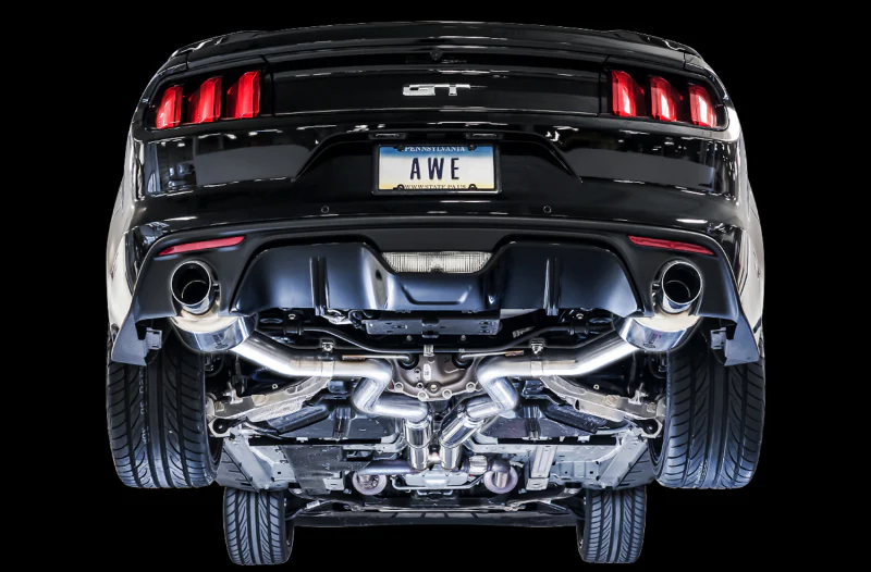 AWE Tuning S550 Mustang GT Cat-Back Exhaust - Touring Edition (Chrome Silver Tips) - Image 3