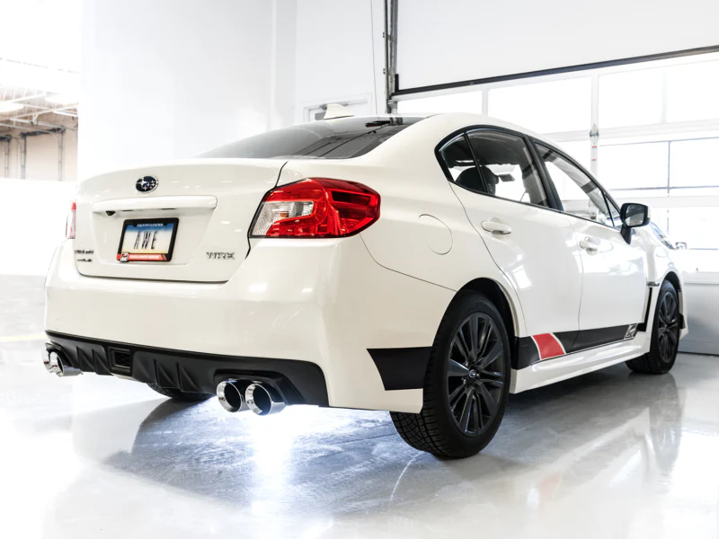 AWE Tuning Subaru WRX/STI VA/GV Sedan Track Edition Exhaust - Chrome Silver Tips (102mm) - Image 3