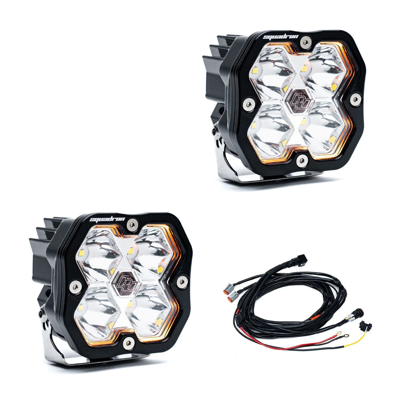 Baja Designs Squadron 2.0 Sport Black LED Auxiliary Light Pod Pair