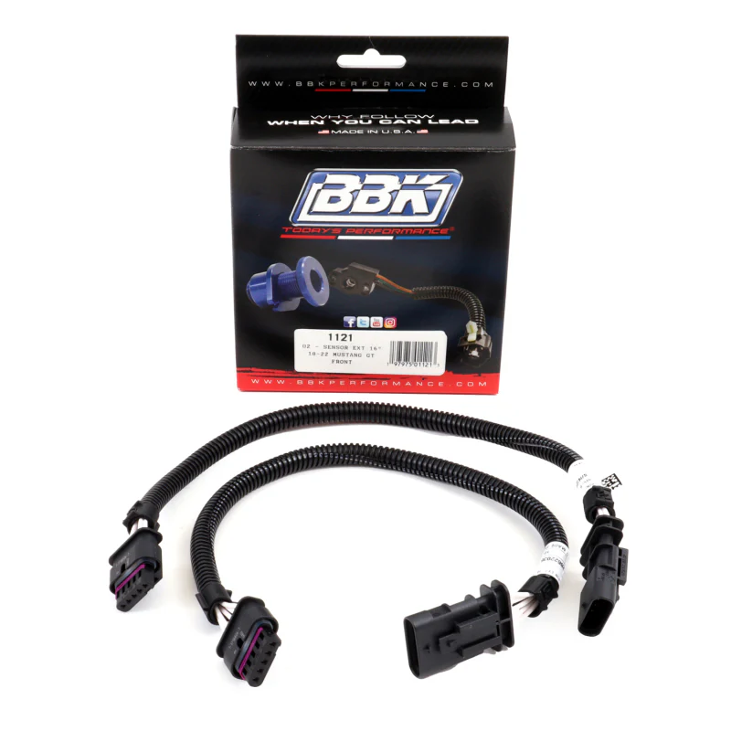 BBK 18-20 Ford Mustang GT O2 Sensor Wire Harness Extensions 16in (Pair) - Image 3