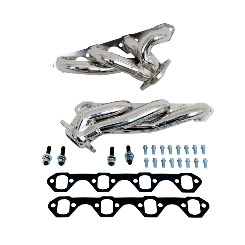 BBK 87-95 Ford F150 Truck 5.0 302 Shorty Unequal Length Exhaust Headers - 1-5/8 Silver Ceramic - Image 3