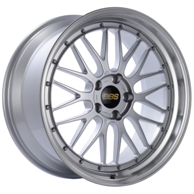 BBS LM 18x10 5x114.3 ET20 Diamond Silver Center Diamond Cut Lip Wheel - 82mm PFS/Clip Required
