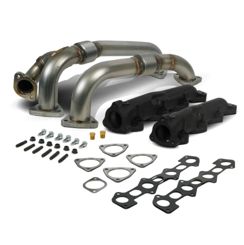 BD Diesel 08-10 Ford F-250/F-350/F-450/F-550 Powerstroke 6.4L Up Pipes Kit w/Manifold Set - Image 11