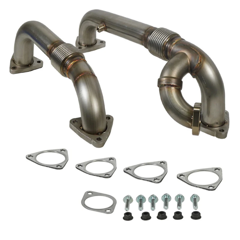 BD Diesel 08-10 Ford F-250/F-350/F-450/F-550 Powerstroke 6.4L Up Pipes Kit w/Manifold Set - Image 16