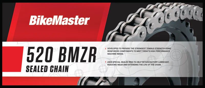 BikeMaster 520x120 BMZR Z-Ring Chain - Black/Chrome - Image 2