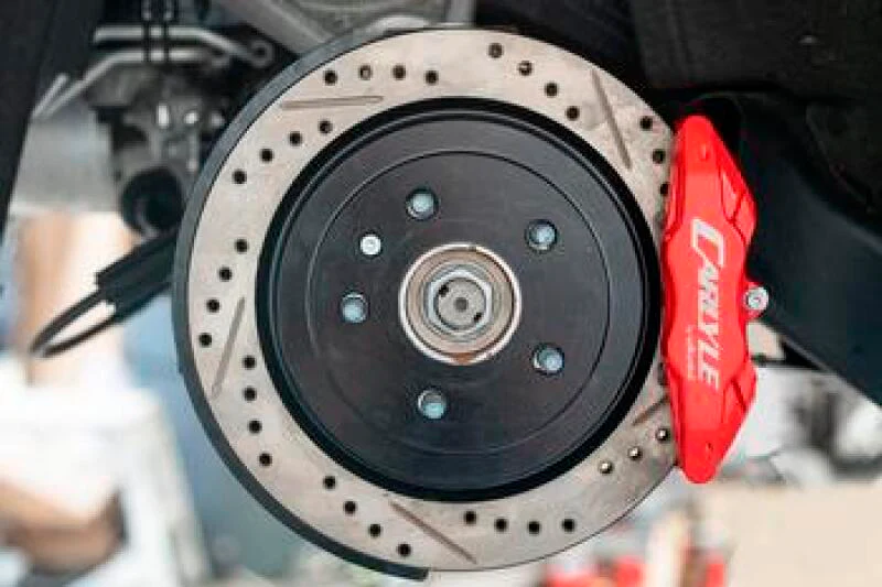 BMR 14-19 Chevrolet Corvette Brake Kit For 15in Conversion Drilled And Slotted Rotors/Red Calipers - Image 2