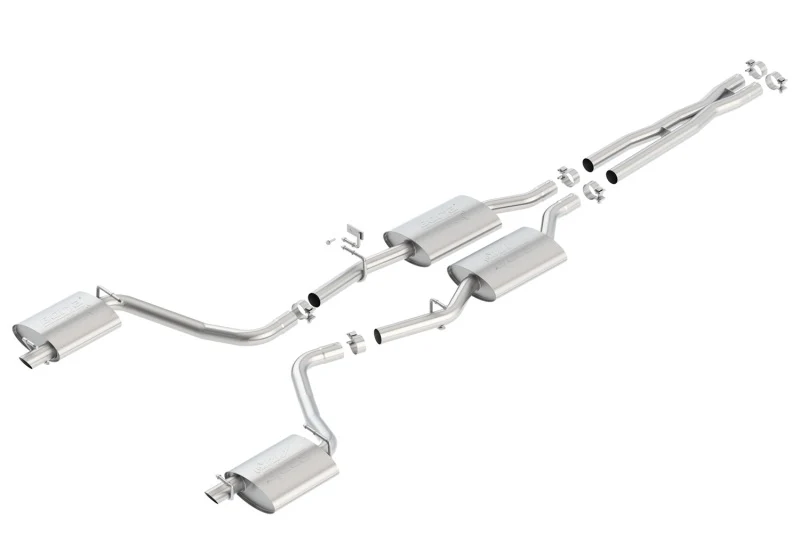 Borla 15-16 Dodge Charger 3.6L V6 ATAK Cat Back Exhaust (Uses Factory Valence) - Image 2