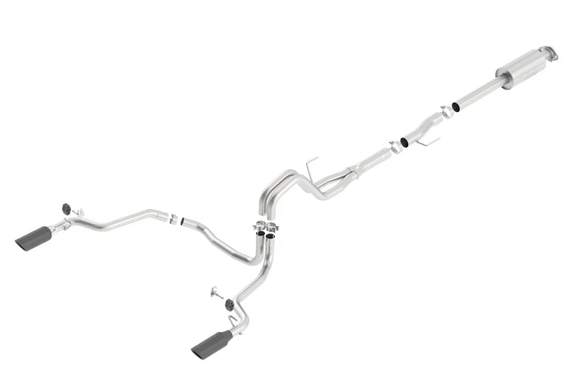 Borla 15-16 Ford F150 3.5L EcoBoost Ext. Cab Black Chrome CB Exhaust ATAK Single Split Rear Exit - Image 2