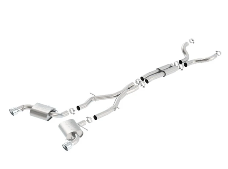 Borla 16-17 Chevy Camaro SS 6.2L ATAK Catback Single Split Rear Exit Exhaust w/Single Tips - Image 2