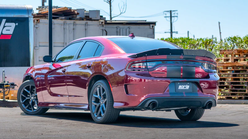 Borla 19-23 Dodge Charger GT 3.6L V6 RWD ATAK Catback Exhaust - Black Chrome Tips - Image 2
